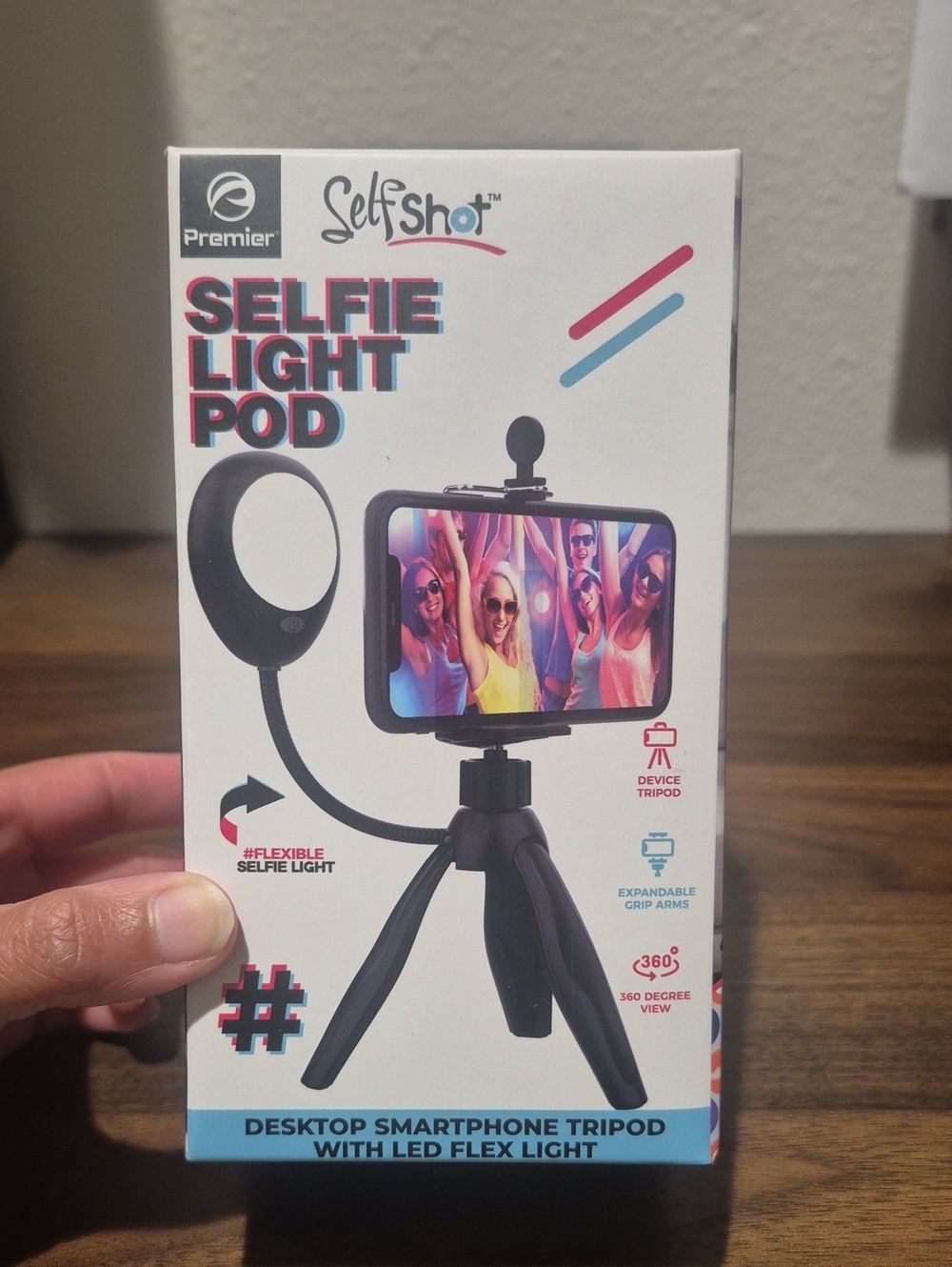 Source Unknown Black Selfie Light Pod Desktop Smartphone Tripod